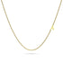 Bold Alphabet Letter Initial Charm Necklace in Gold Tone